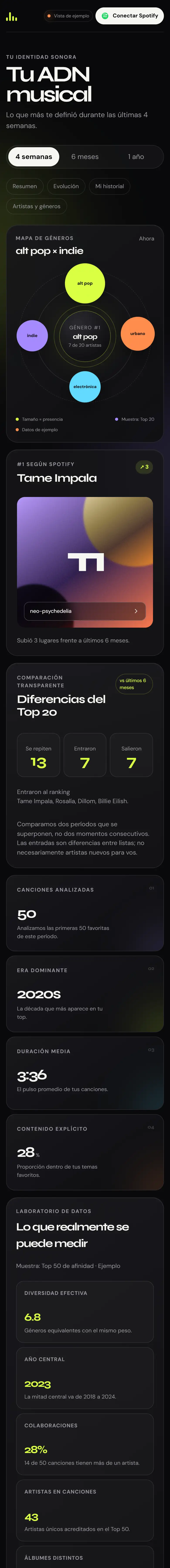 FRECUENCIA website on a phone